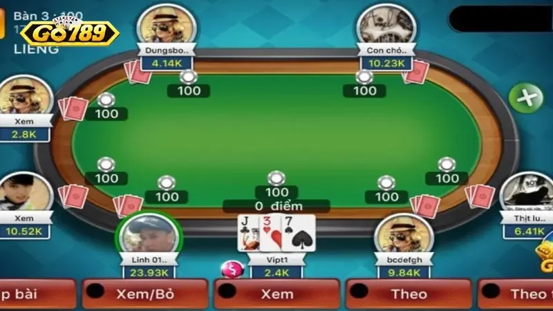 Các bước chơi game liêng Go789 đơn giản