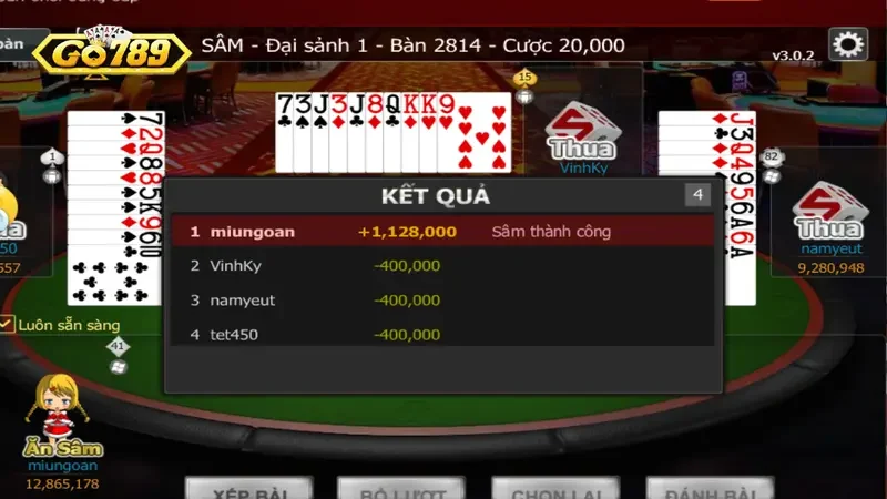 Các bước hướng dẫn chơi sâm Go789