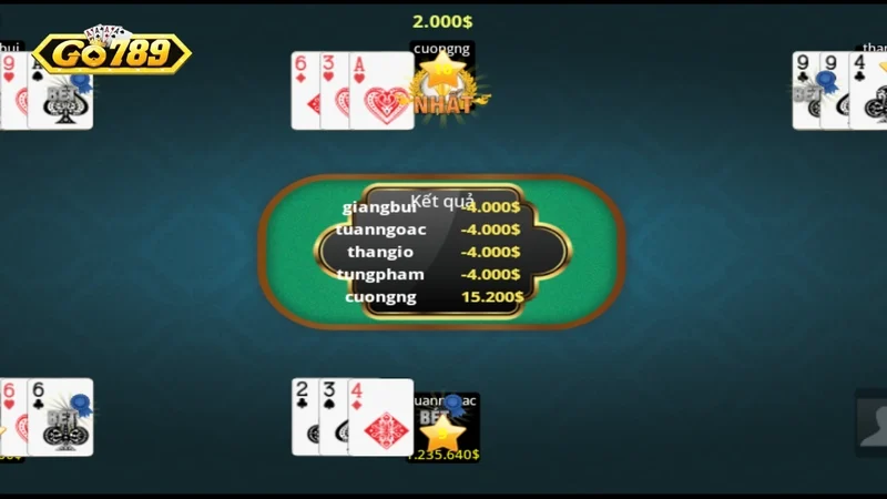 Quy tắc tính điểm bài ba cây Go789